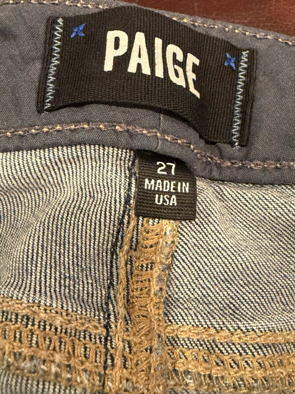 Lot of TWO pairs of Paige jeans, 27 inch waist - Picture 3 of 10